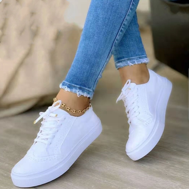 Monique - Baskets Chic Daim Plateforme