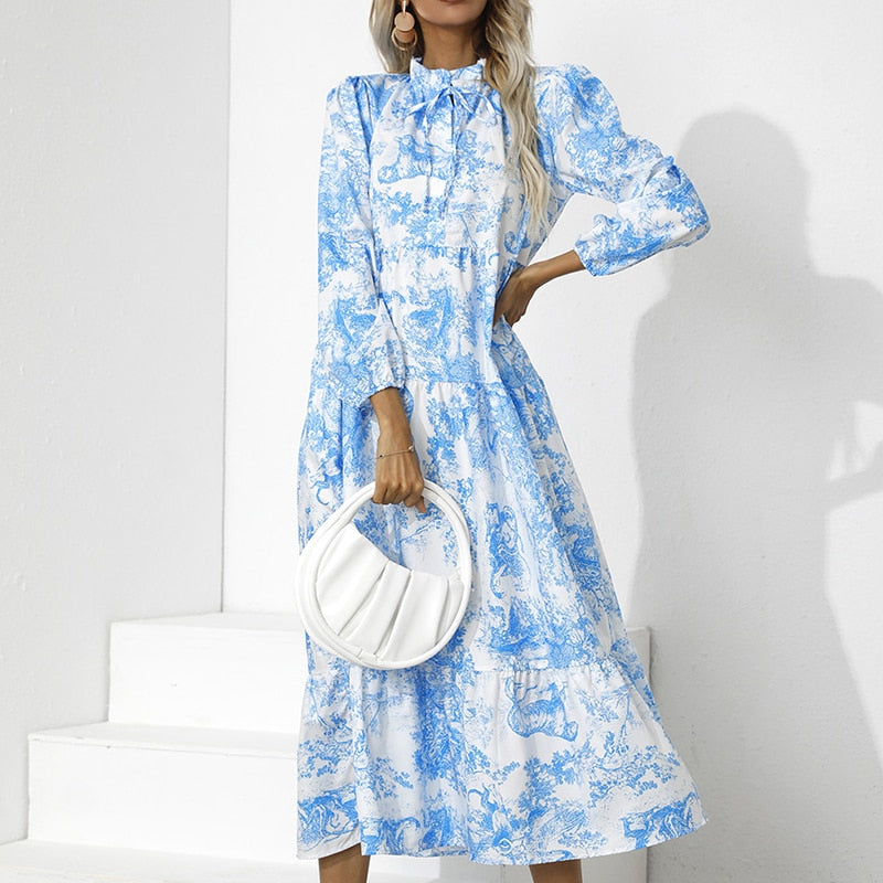 Marine - Robe Maxi D'Été Élégante