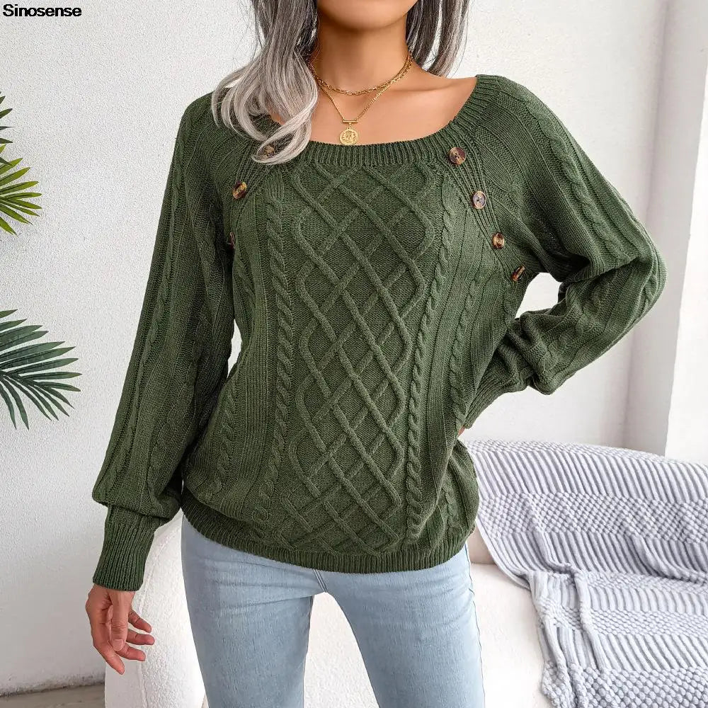Rosalie – Pull En Maille Avec Encolure Carrée, Élégant Et Intemporel