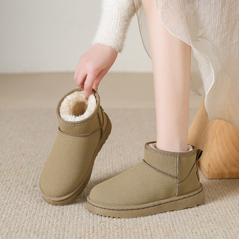 Monique | Bottines Élégantes Courtes Fourrées