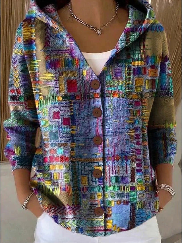Aurélie - Gilet Chic Bohème Imprimé