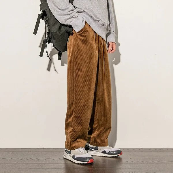 Benoît | Pantalon Moderne Velours Côtelé Baggy