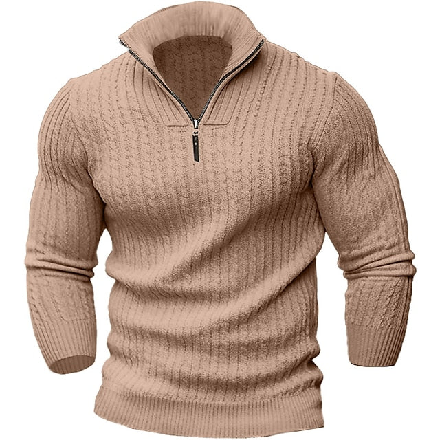 Bastien - Pull homme à demi-zip