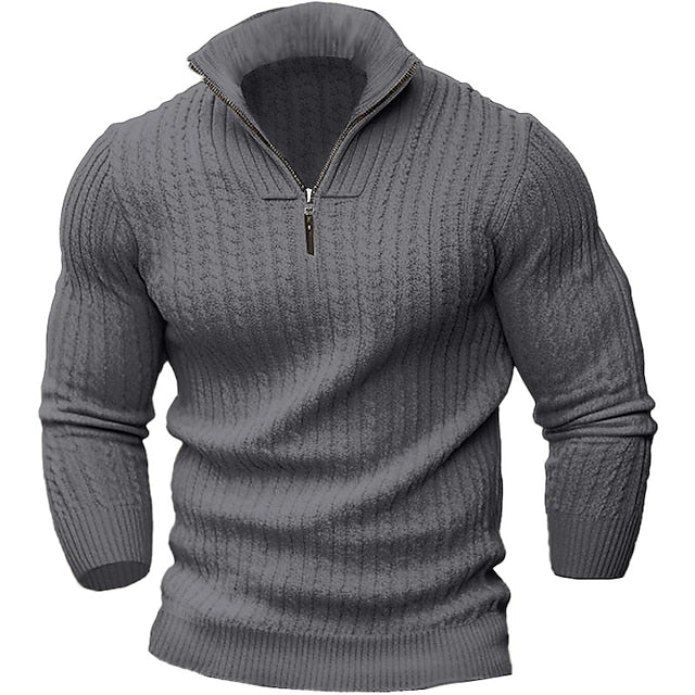 Bastien - Pull homme à demi-zip