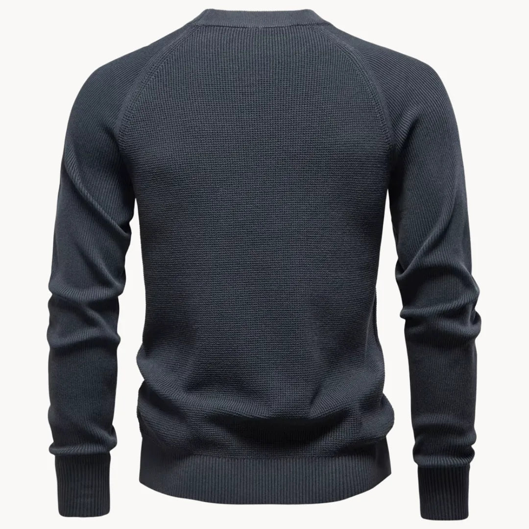 Thomas - Pull Intemporel Ajusté Col Rond