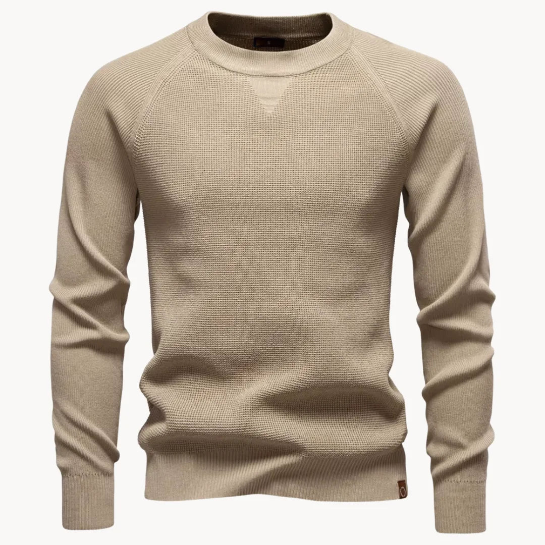 Thomas - Pull Intemporel Ajusté Col Rond