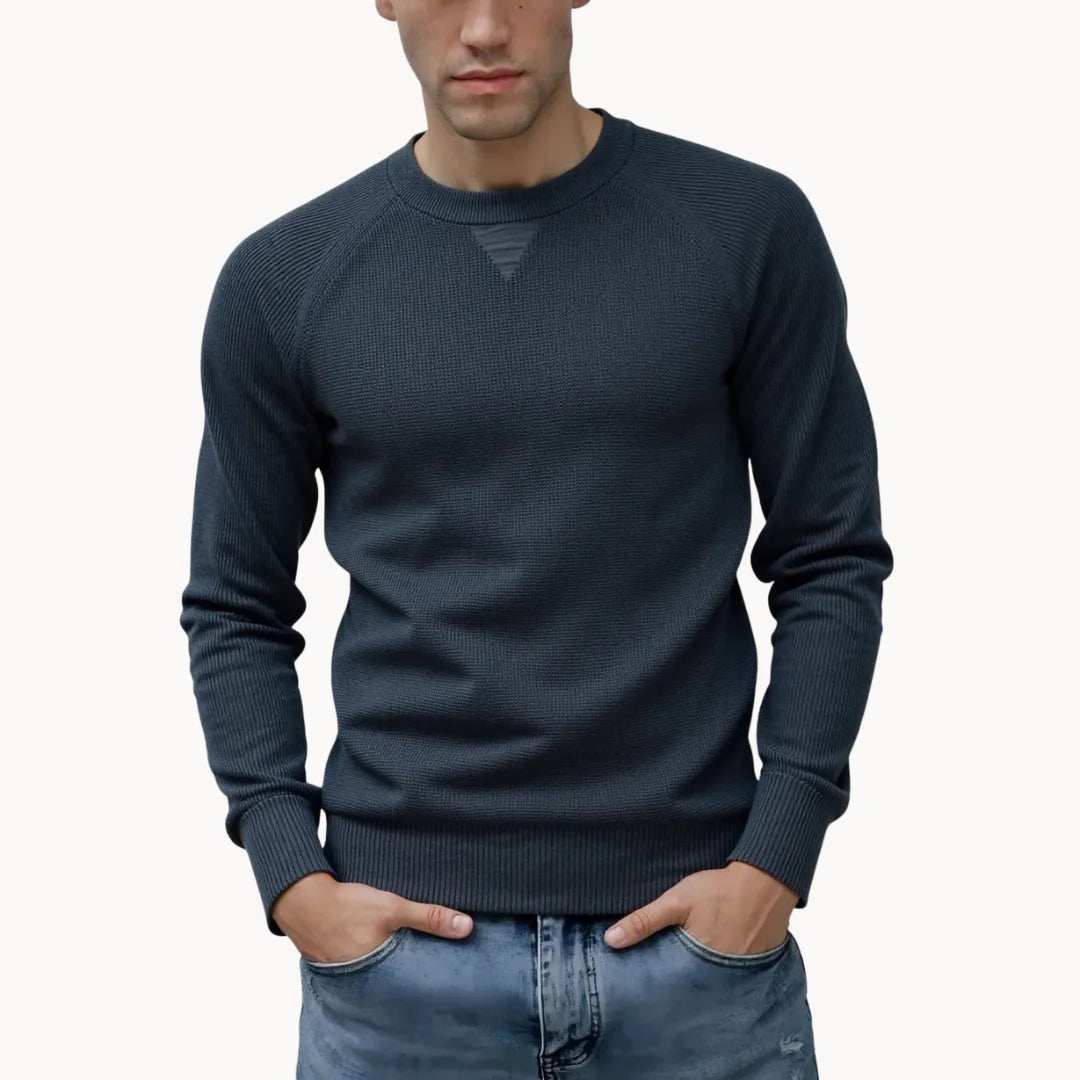 Thomas - Pull Intemporel Ajusté Col Rond