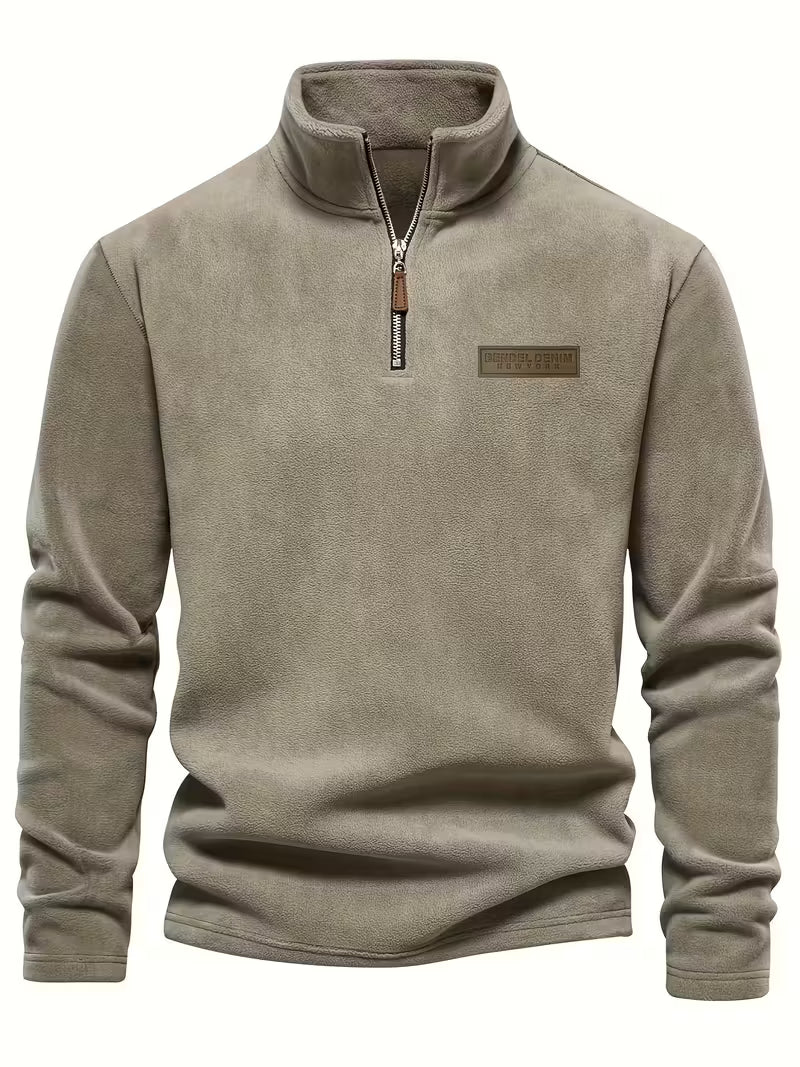 Vincent - Pull Intemporel Zippé Col Montant