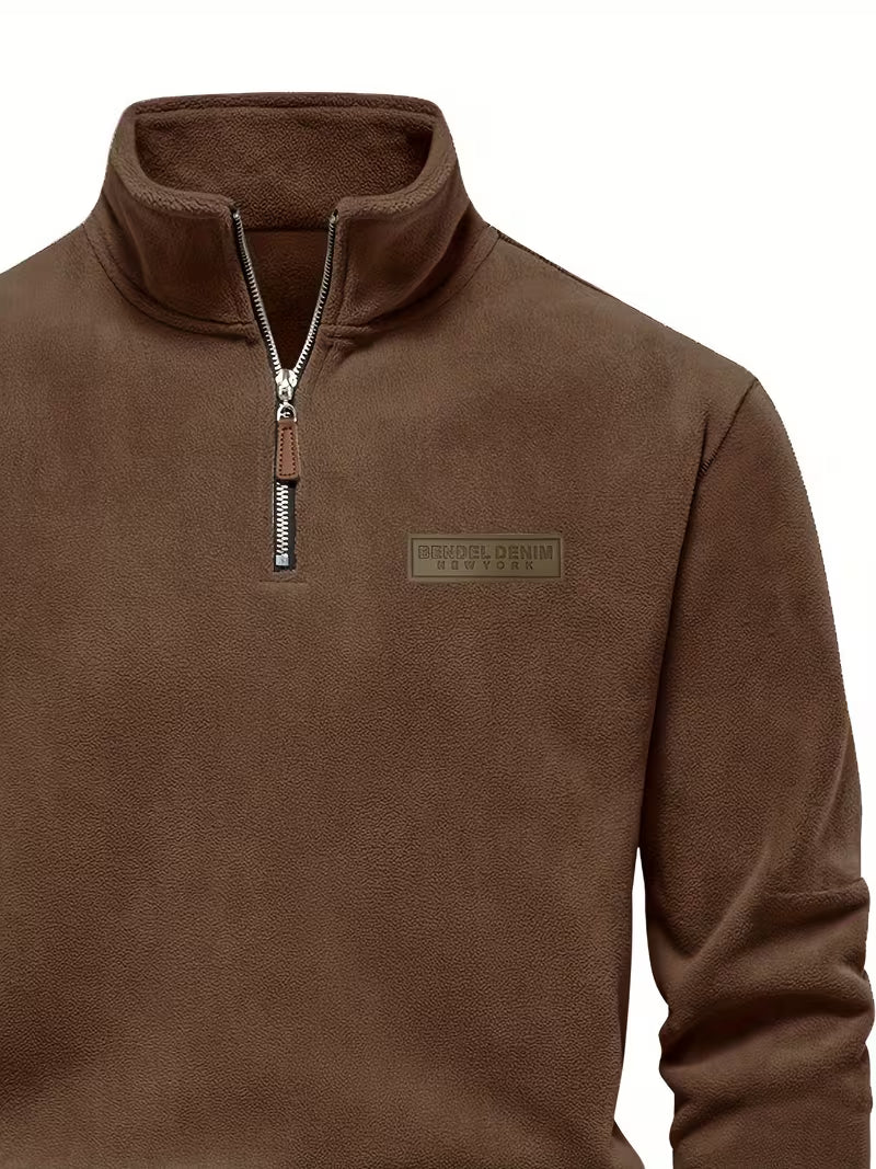 Vincent - Pull Intemporel Zippé Col Montant
