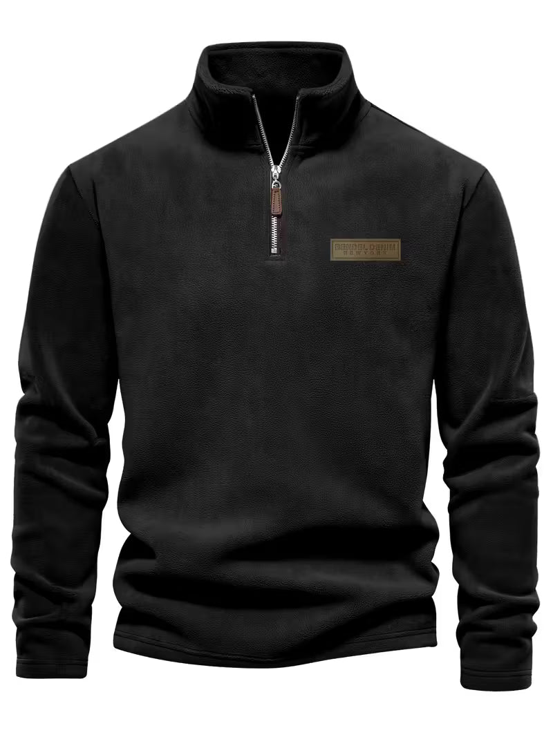 Vincent - Pull Intemporel Zippé Col Montant