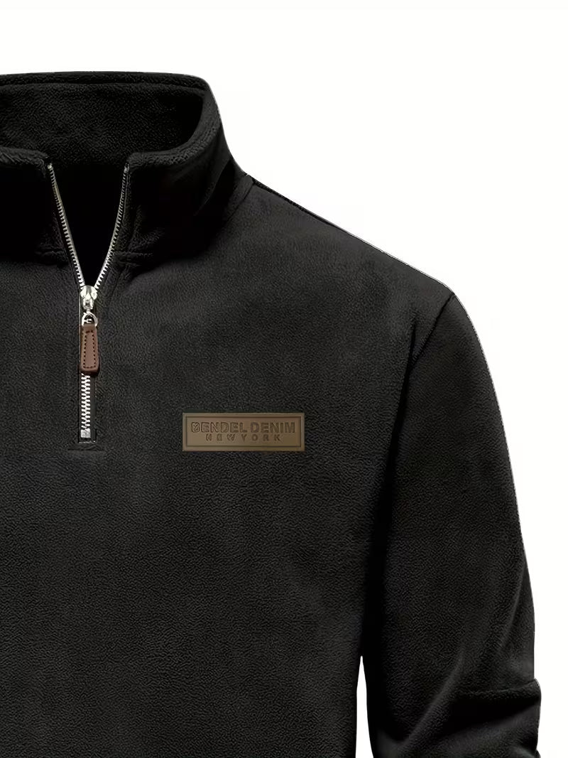 Vincent - Pull Intemporel Zippé Col Montant