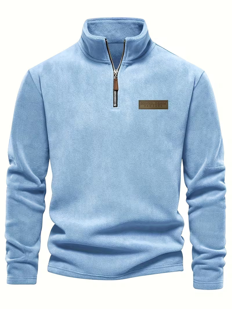 Vincent - Pull Intemporel Zippé Col Montant