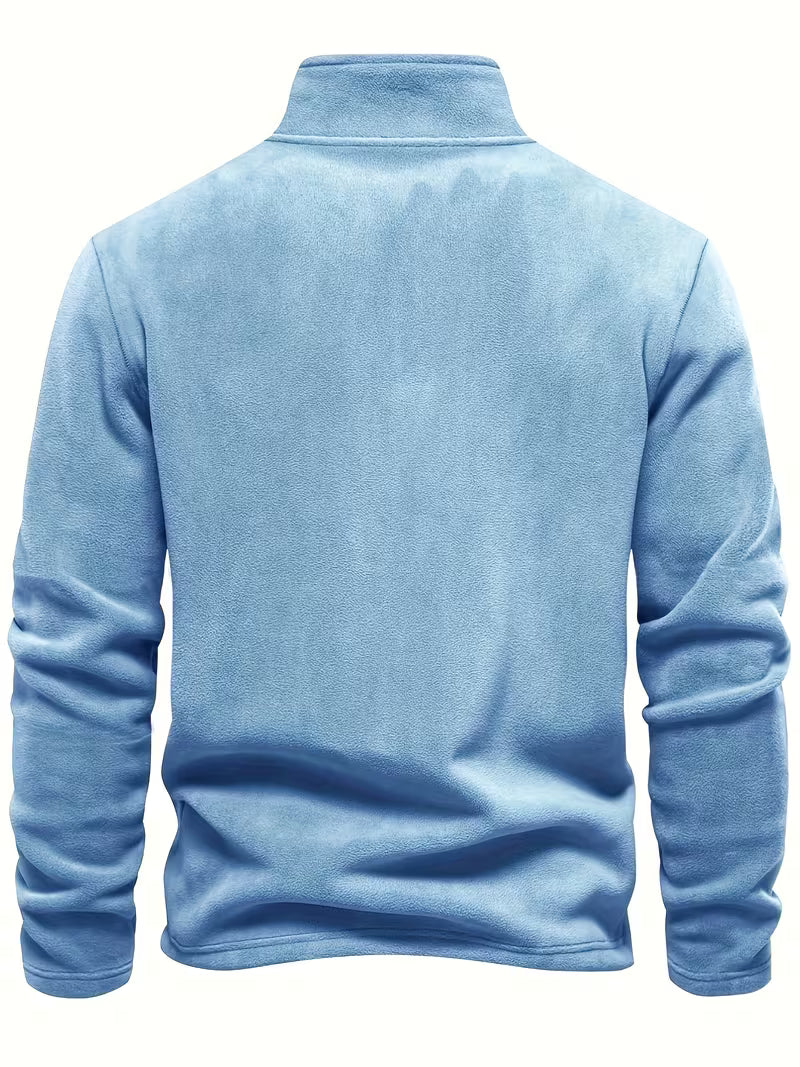 Vincent - Pull Intemporel Zippé Col Montant