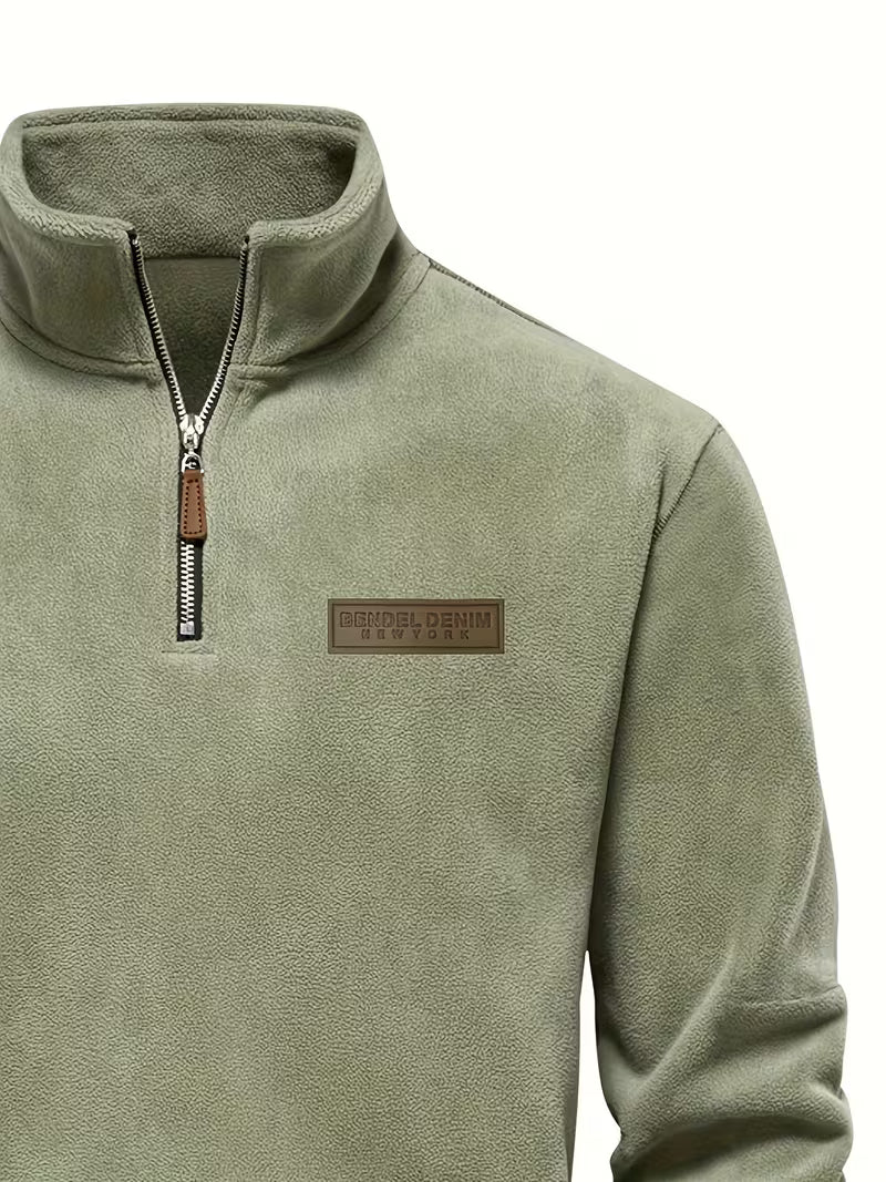Vincent - Pull Intemporel Zippé Col Montant