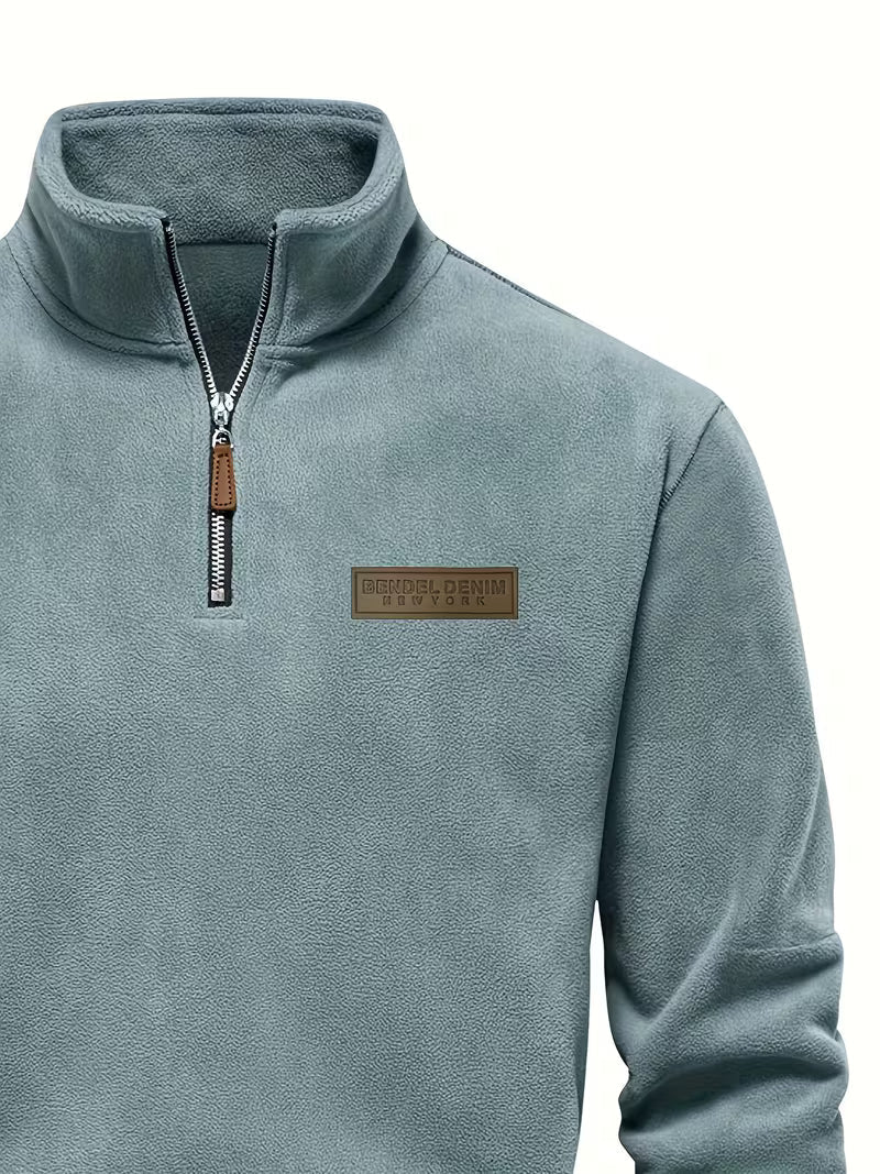 Vincent - Pull Intemporel Zippé Col Montant