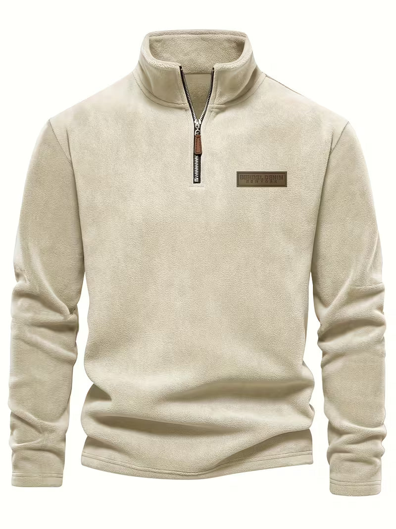 Vincent - Pull Intemporel Zippé Col Montant