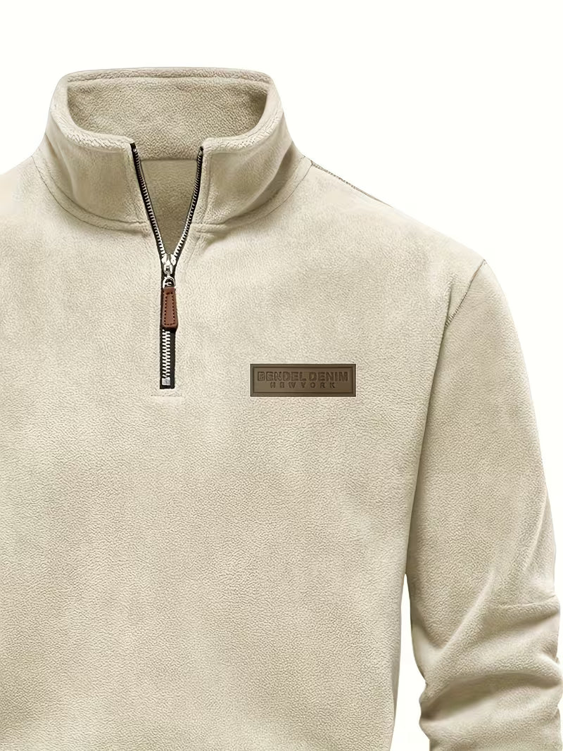 Vincent - Pull Intemporel Zippé Col Montant