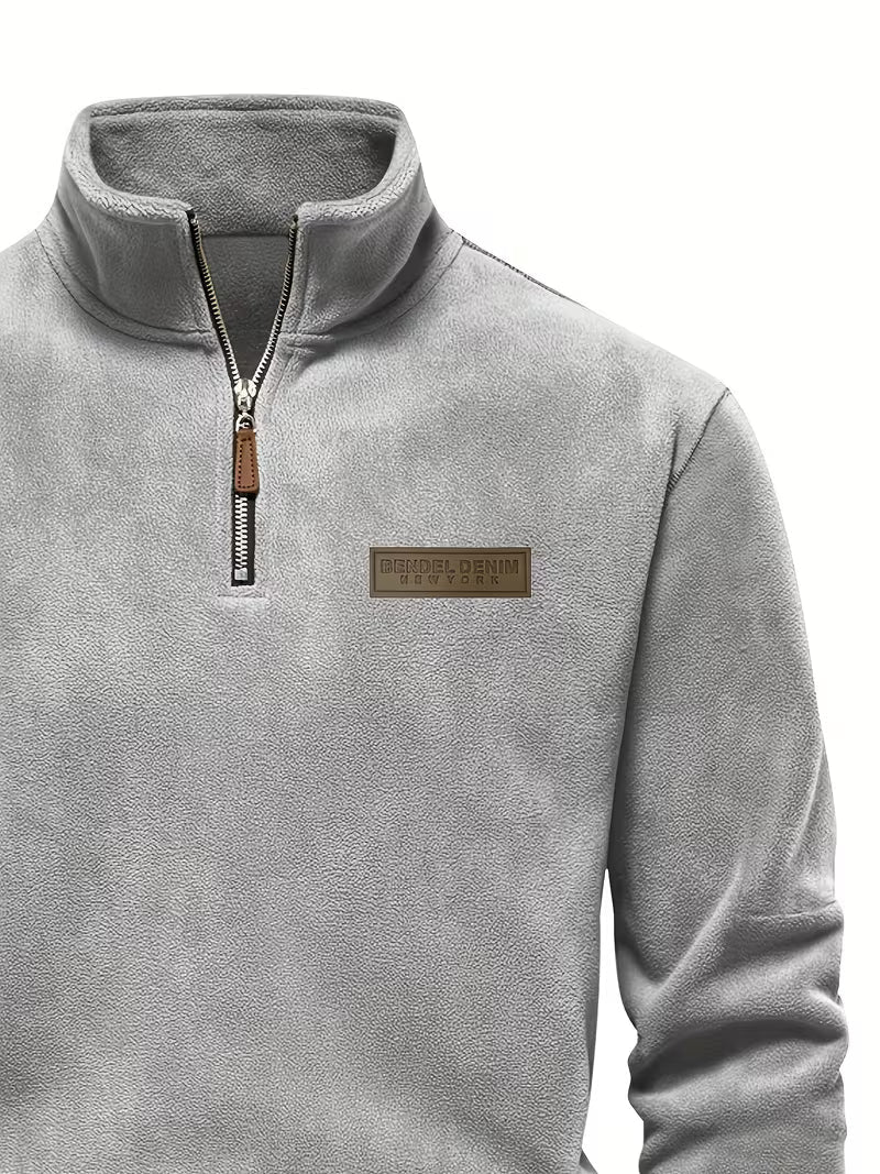 Vincent - Pull Intemporel Zippé Col Montant