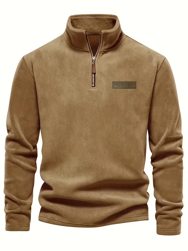 Vincent - Pull Intemporel Zippé Col Montant