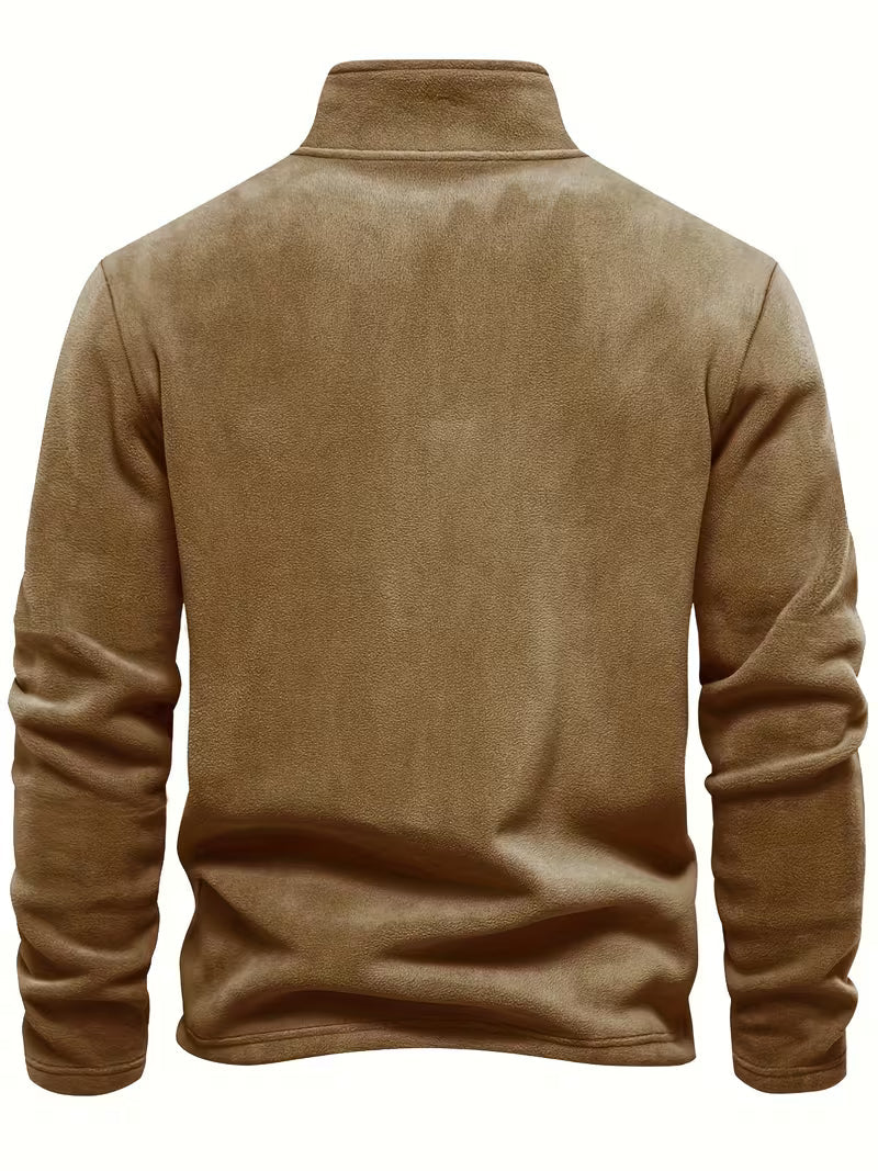 Vincent - Pull Intemporel Zippé Col Montant