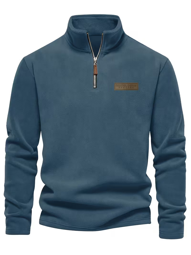 Vincent - Pull Intemporel Zippé Col Montant
