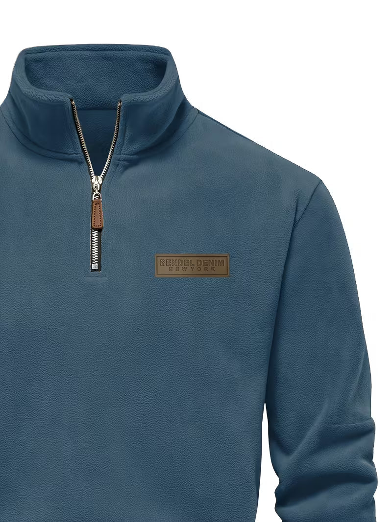 Vincent - Pull Intemporel Zippé Col Montant