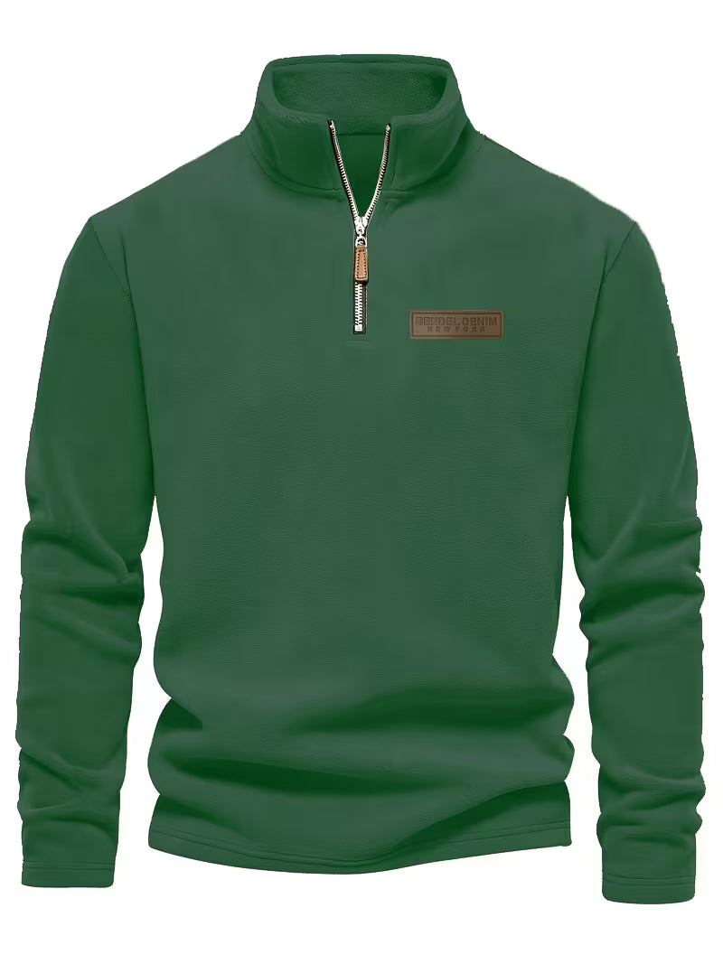 Vincent - Pull Intemporel Zippé Col Montant