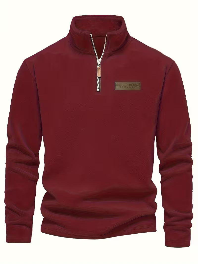 Vincent - Pull Intemporel Zippé Col Montant
