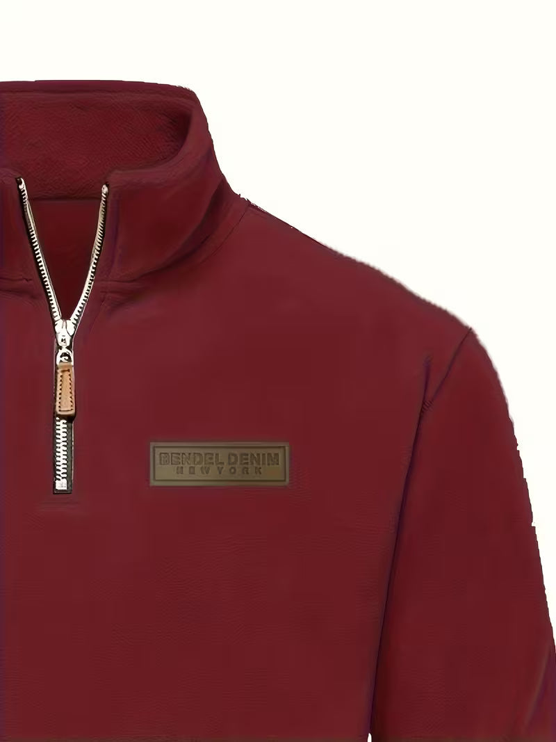Vincent - Pull Intemporel Zippé Col Montant