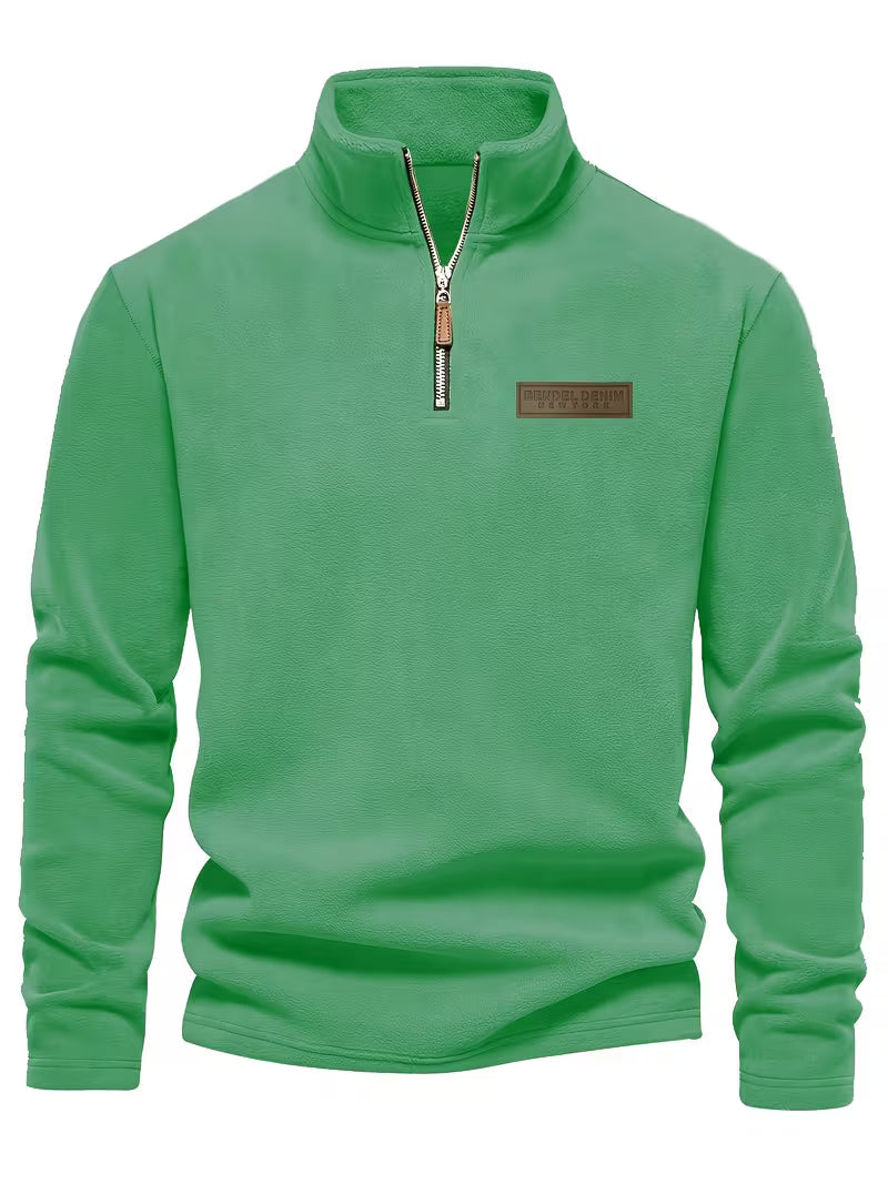 Vincent - Pull Intemporel Zippé Col Montant