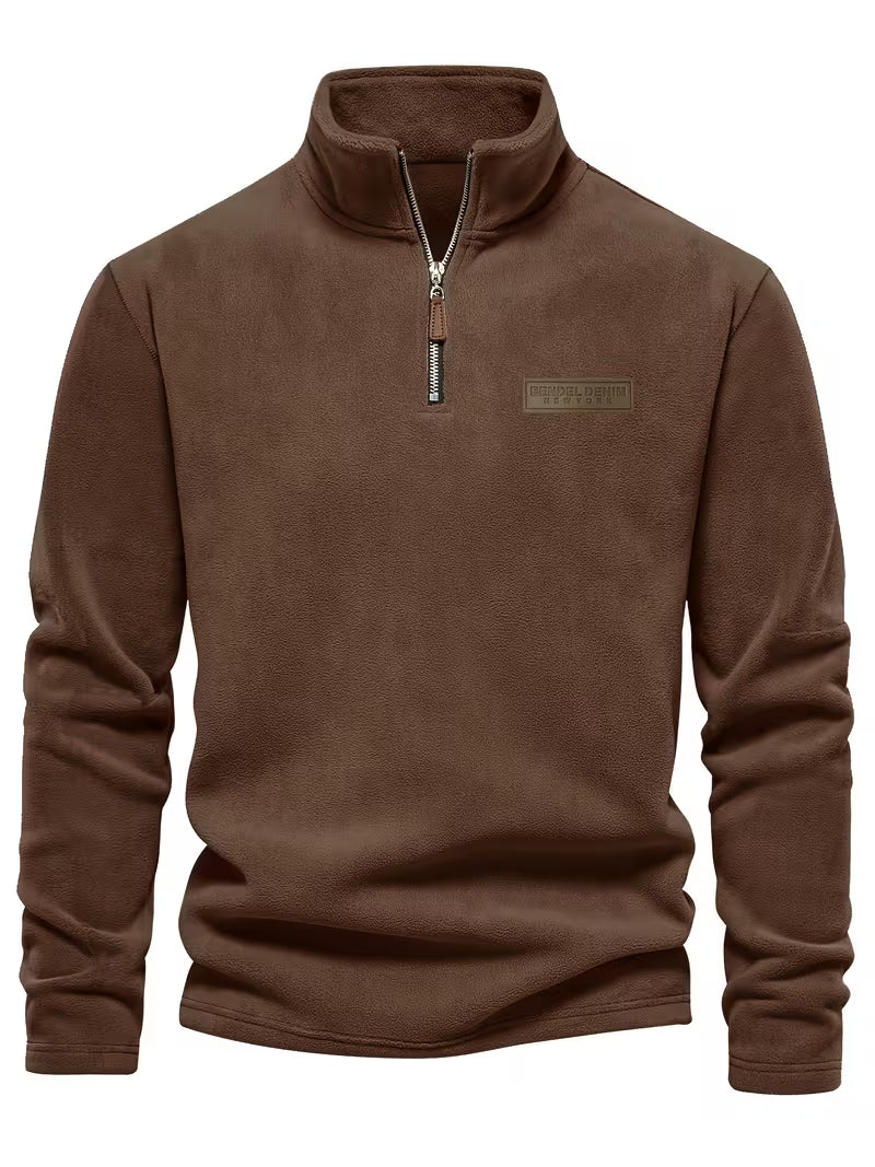Vincent - Pull Intemporel Zippé Col Montant
