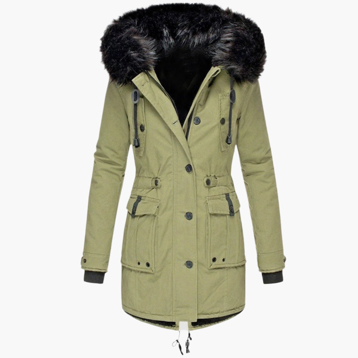 Priya - Parka Élégante Longue à Capuche
