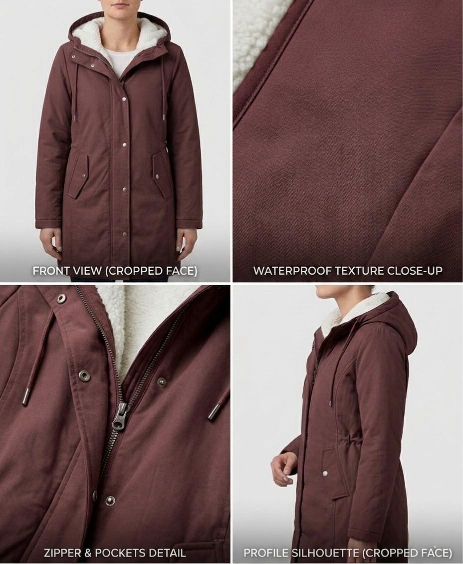 Nathalie | Parka Élégante Chaude à Capuche