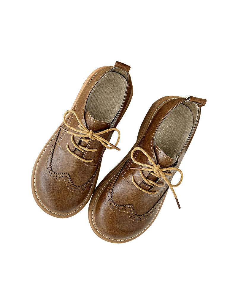 Aurore - Chaussures Oxford Bout Carré Large Femme