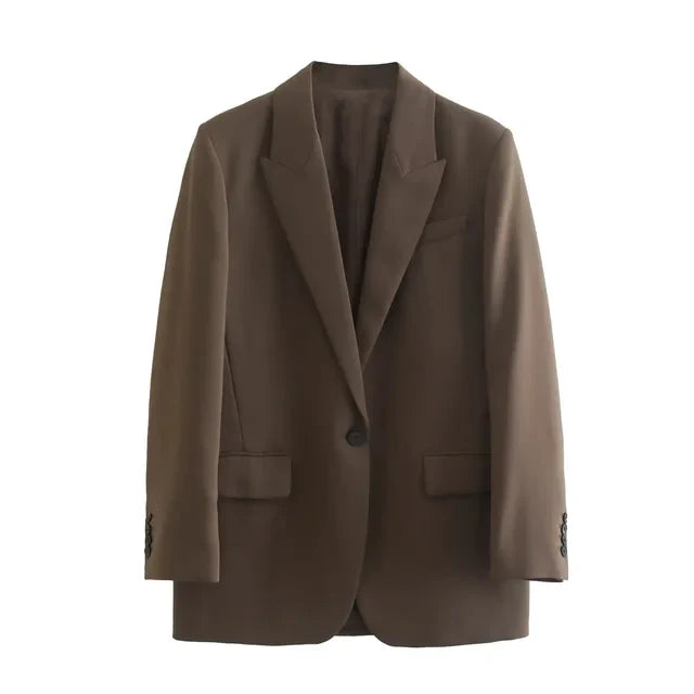 Camille - Blazer Chic Noir Femme - Élégance Polyvalente et Pratique - Automne-1
