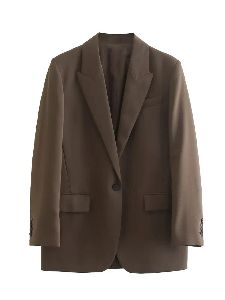 Camille - Blazer Chic Noir Femme - Élégance Polyvalente et Pratique - Automne-2