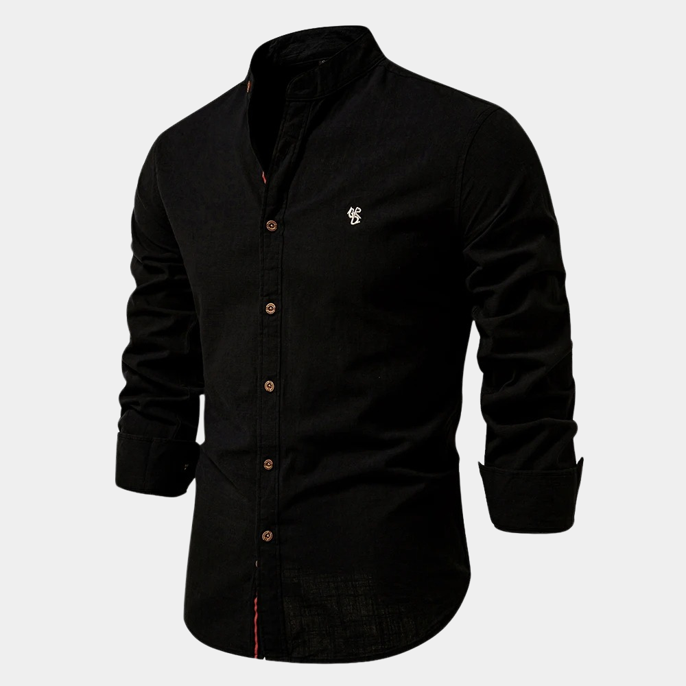 Chemise Homme En Lin Col Mao Élégante - Vito