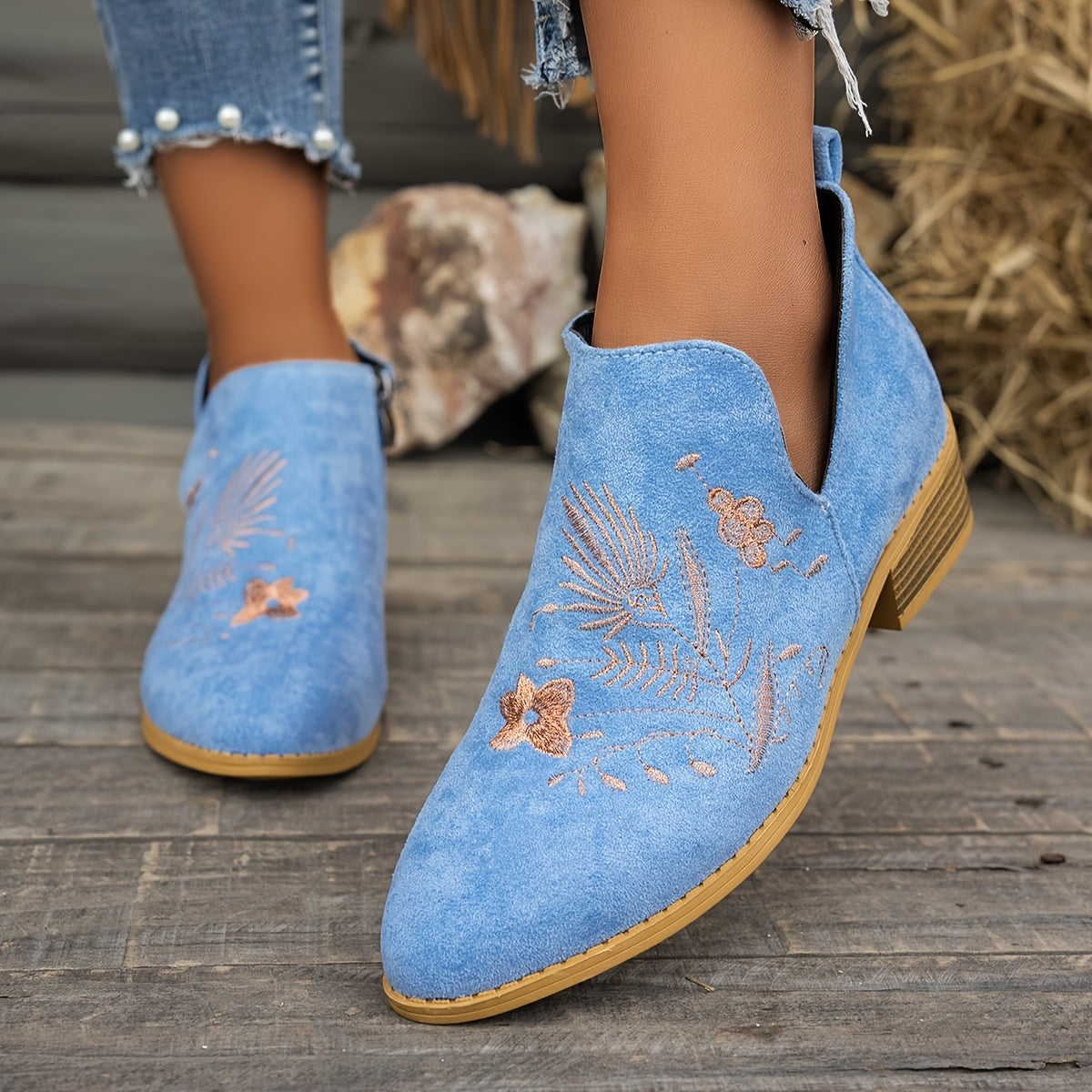 Camille - Bottines Chic Vintage Brodées