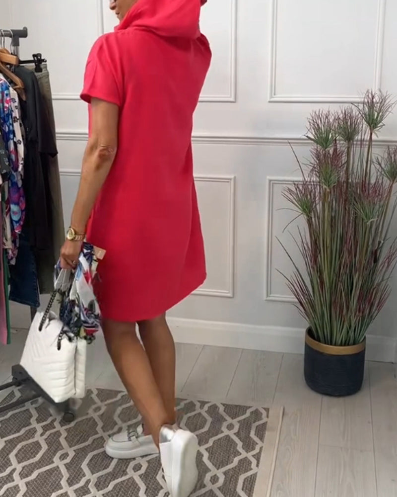 Robe Courte Femme Sweat à Capuche - Susan