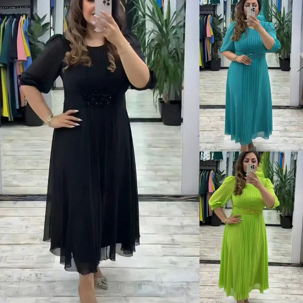 Chloé - Robe Mi-Longue Femme Élégante