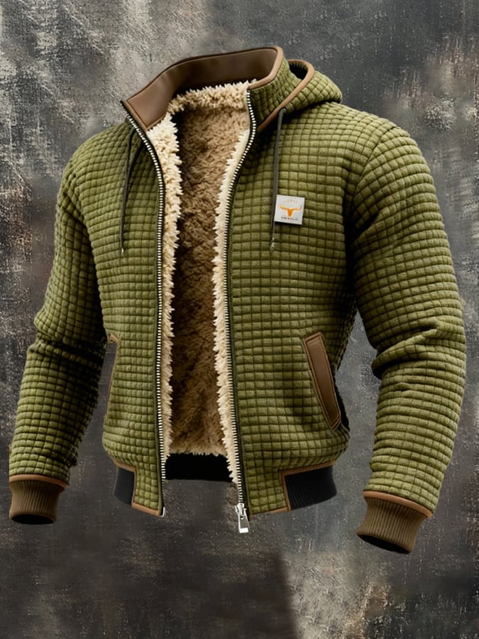 Laurent - Veste Moderne Tricot Doublée Sherpa