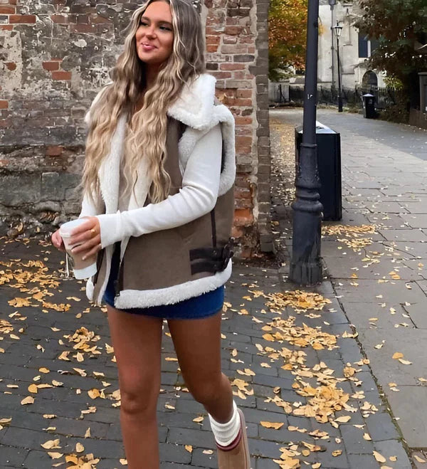 Daphné – Gilet D’Automne Élégant Pour Femme Avec Une Coupe Féminine