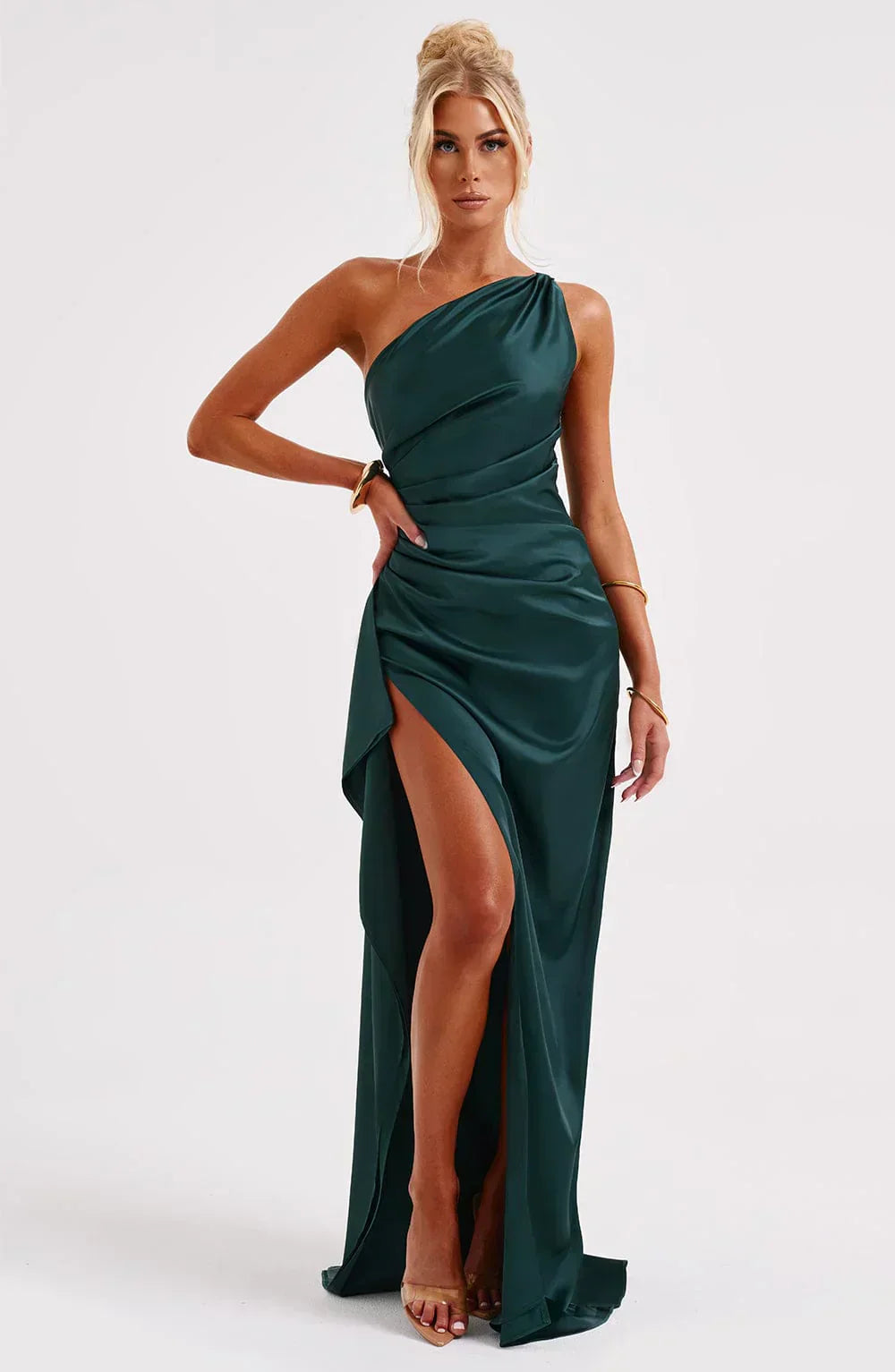Delphine - Robe Satinée De Soirée