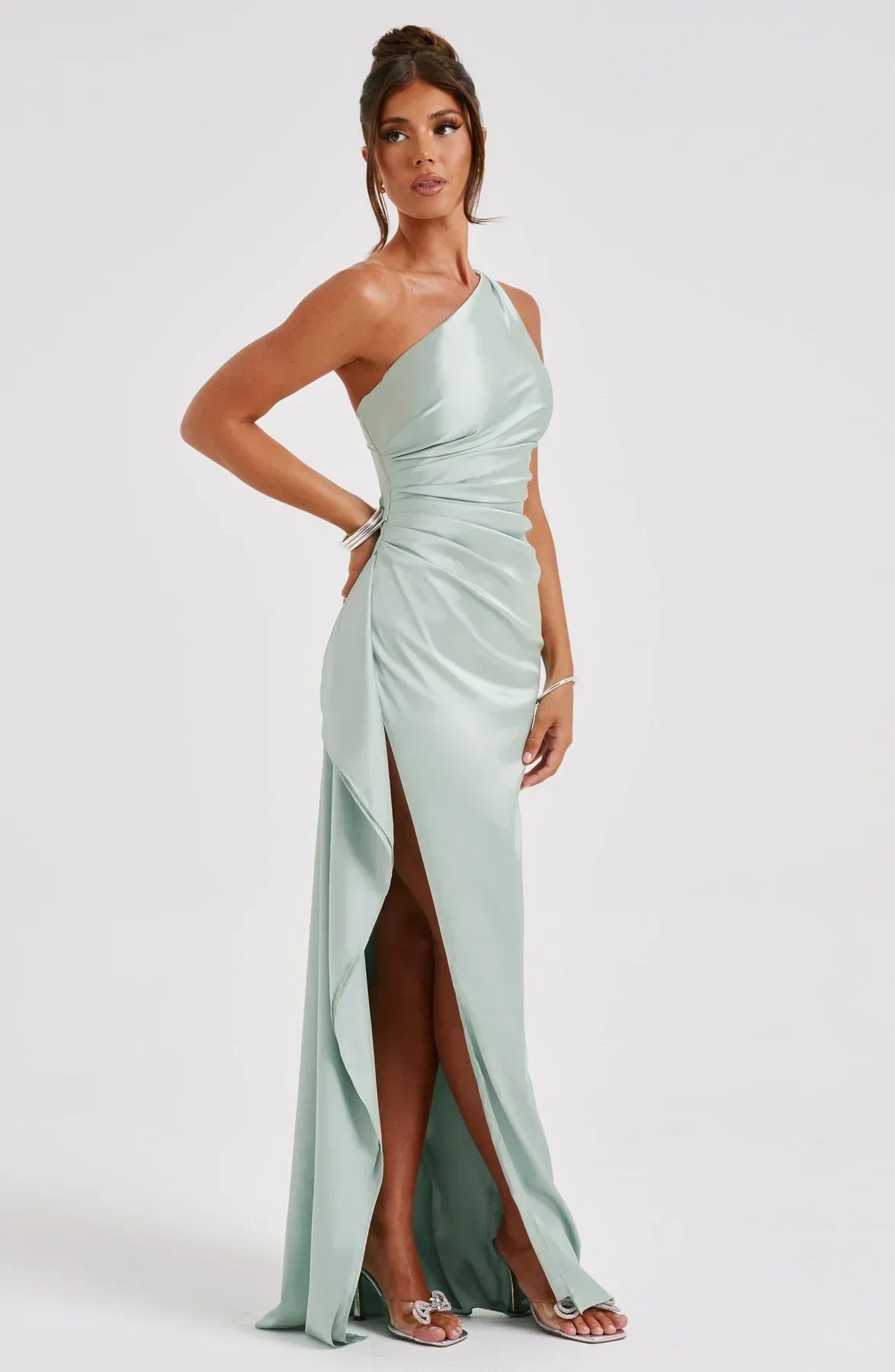 Delphine - Robe Satinée De Soirée