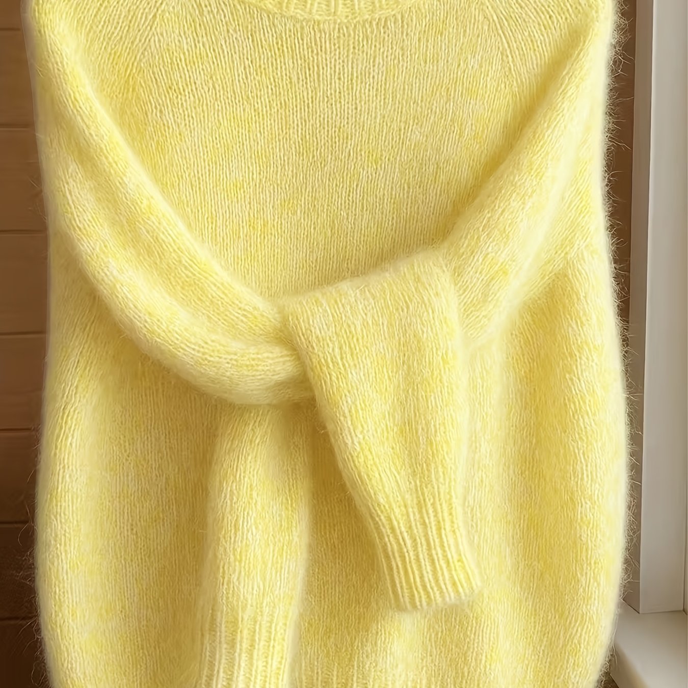 Nathalie - Pull Féminin Mohair Col Rond