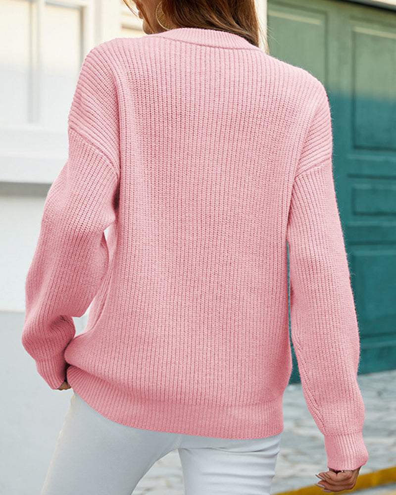 Caroline - Pull Chic Boutonné Grosse Maille