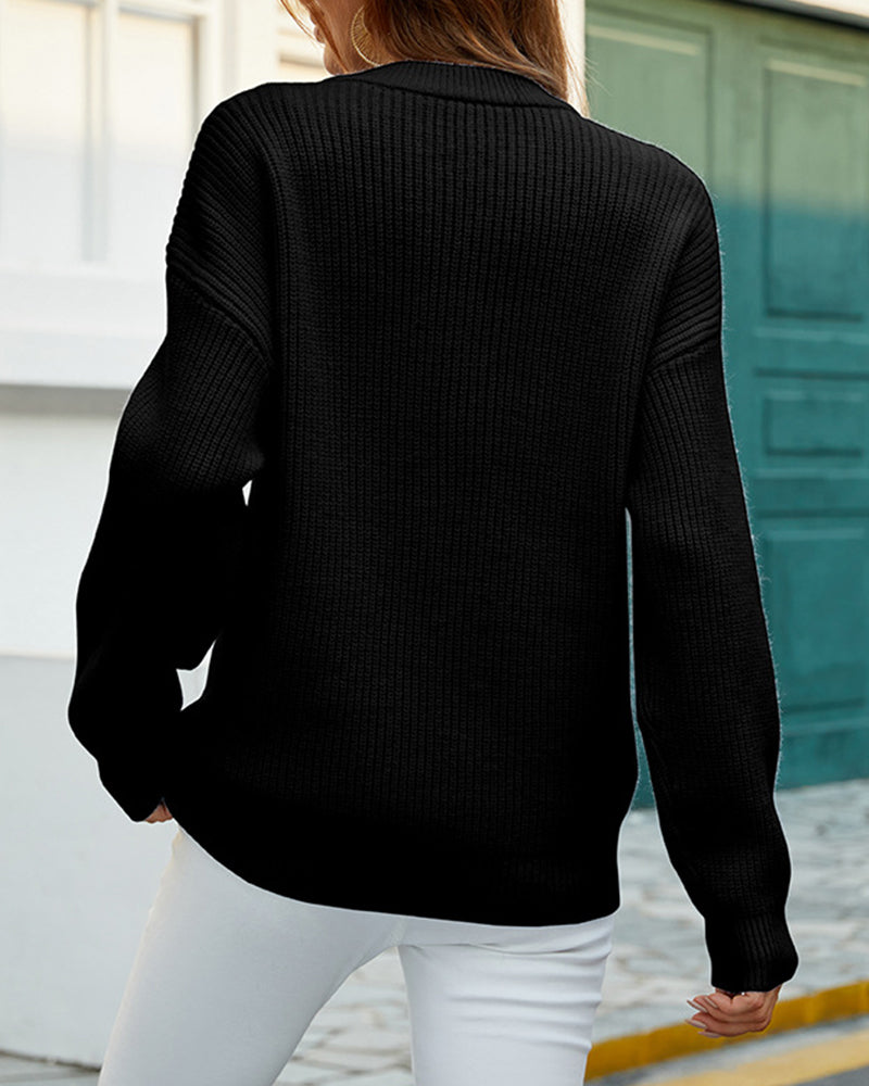 Caroline - Pull Chic Boutonné Grosse Maille
