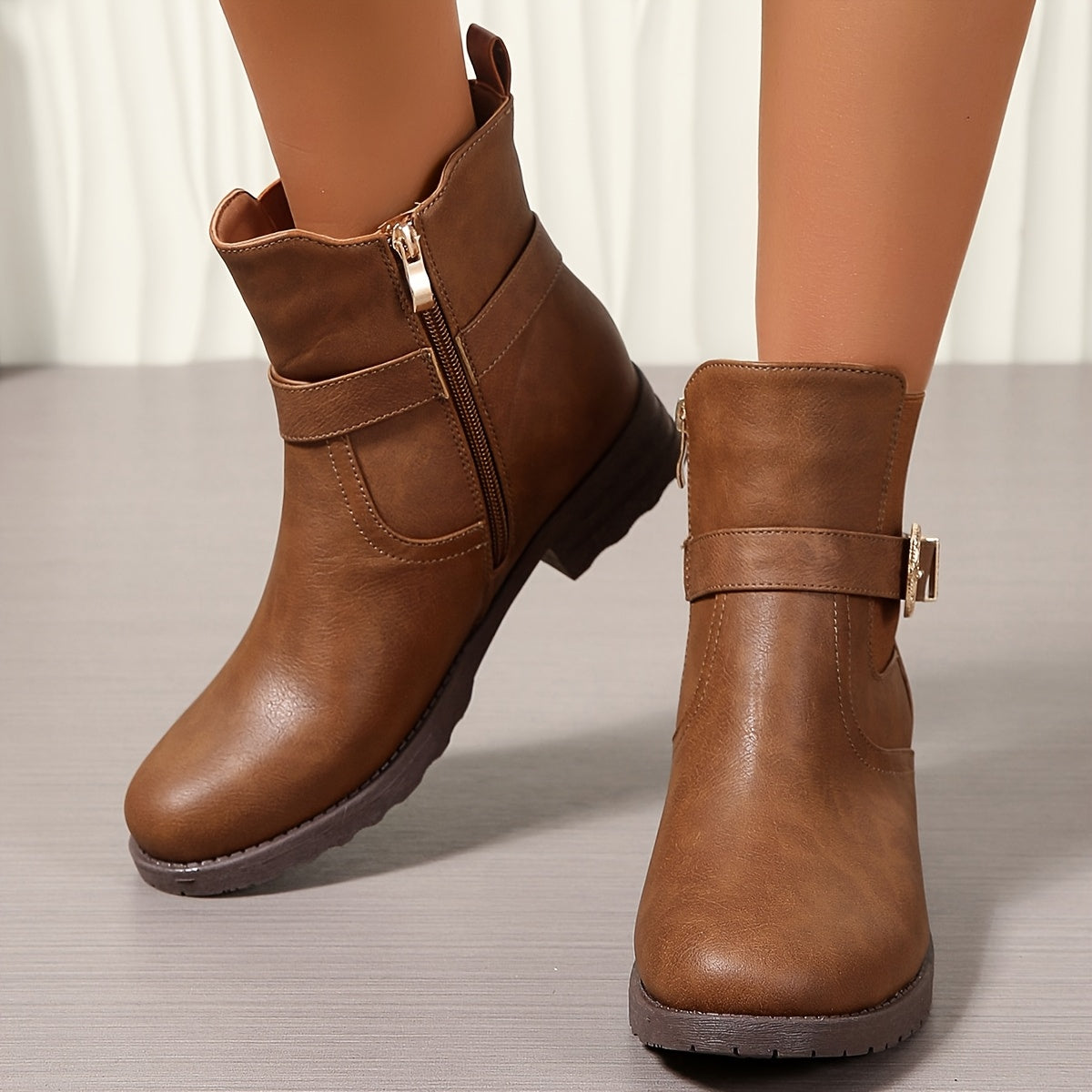 Laurence - Bottines Chelsea Élégantes Boucle Métallique
