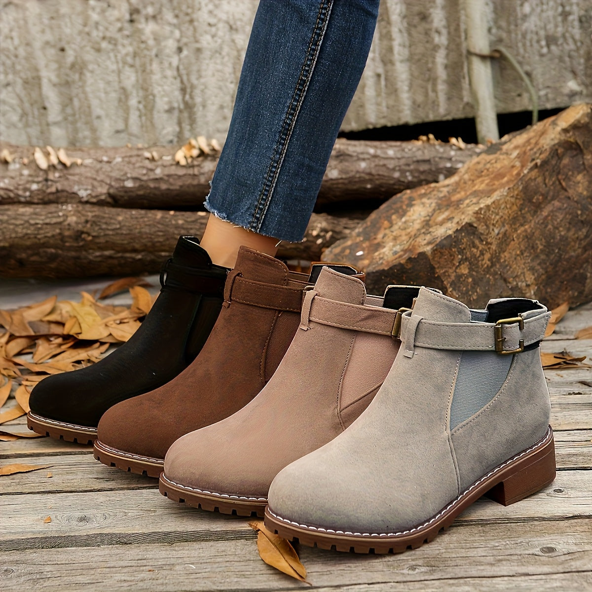 Véronique - Bottines Chelsea Élégantes en Daim