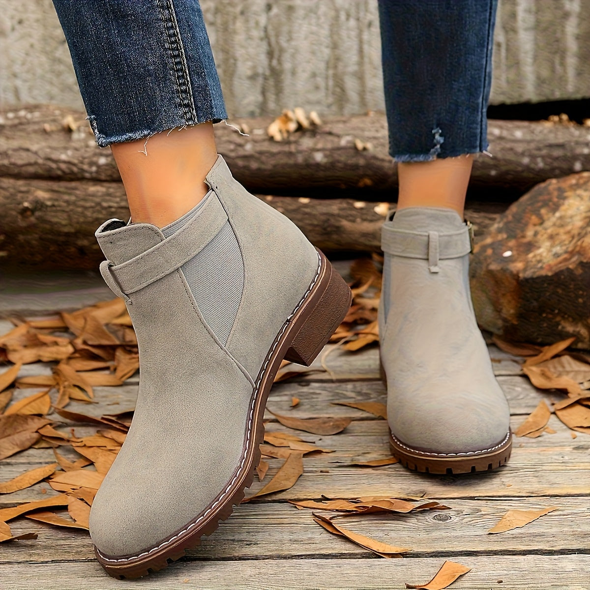 Véronique - Bottines Chelsea Élégantes en Daim